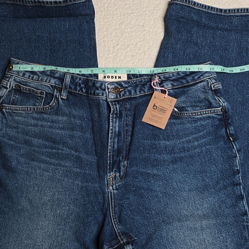 1458 NWT Boden Mid Rise Straight Leg Jeans-Dark Vintage Sz 32R - Picture 6 of 10